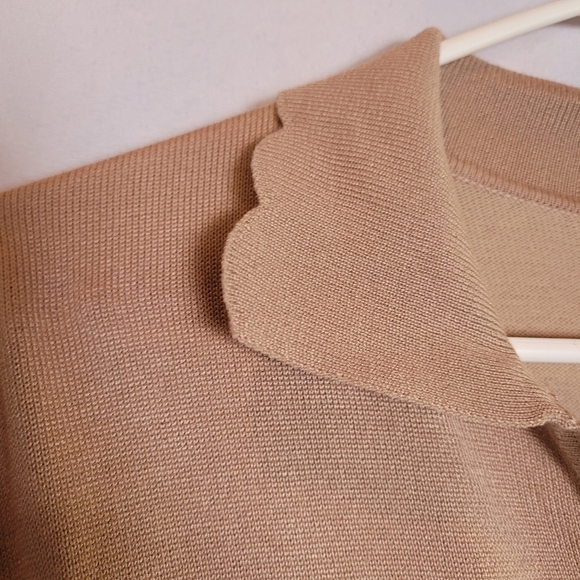 NWT Cable & Gauge Women's 3/4 Sleeve Scalloped Detail Top Size XL - Picture 4 of 10